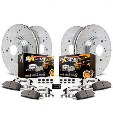 POWERSTOP PowerStop  Front & Rear Truck & Tow Brake Kit for 2003-2005 Chevy Astro PSBK2010-36